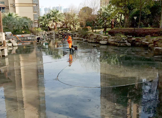 灵璧景观池淤泥清理